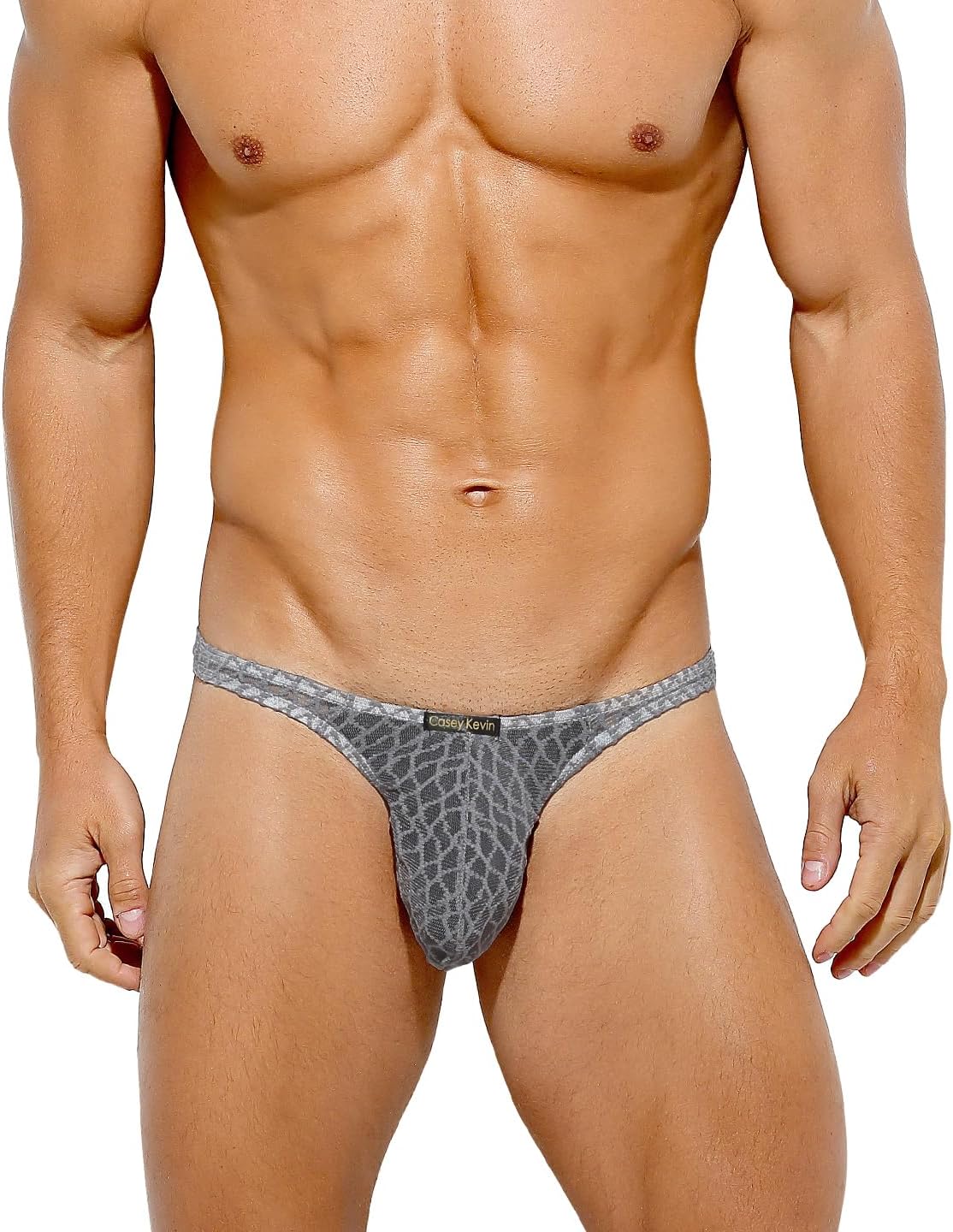 Casey Kevin Men's Thongs Underwear Sexy Lace G-String Bulge Pouch Breathable Panties