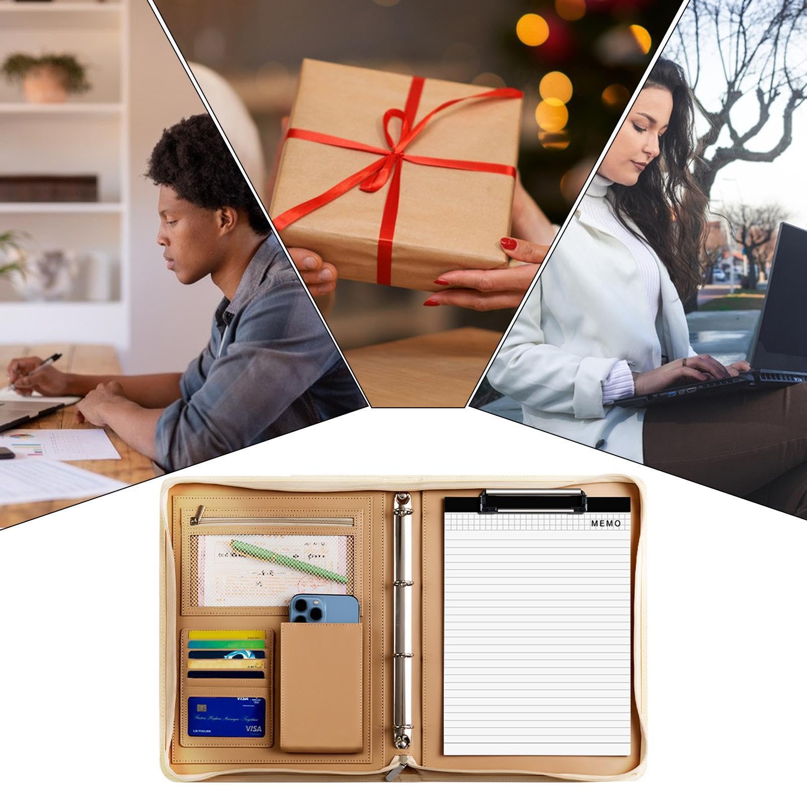 Porte-bloc-notes en cuir, Padfolio en cuir Cuir PU