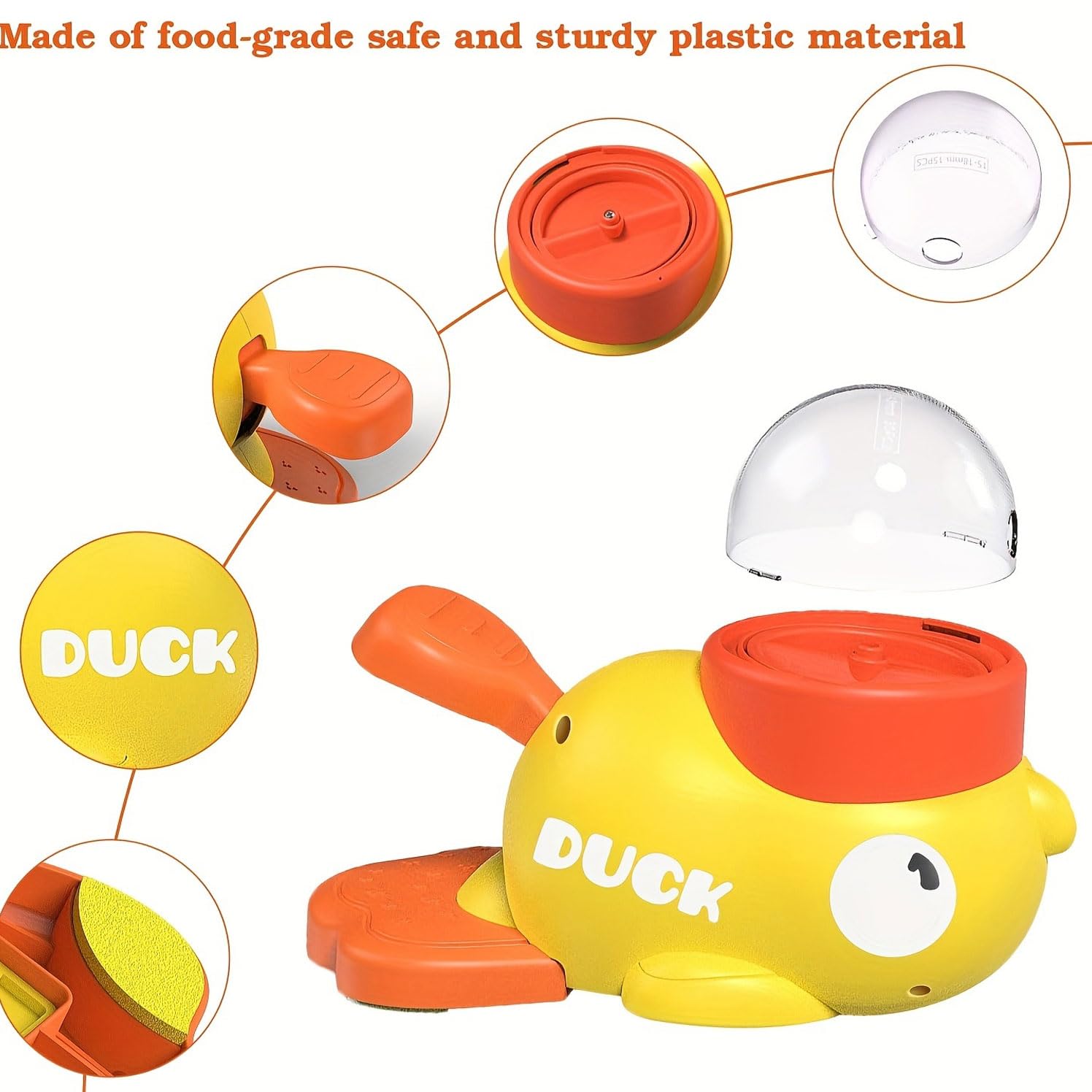 Giochi Di Intelligenza Cane, Dispenser Cibo Gatti, Giocattolo Interattivo a Forma di Anatra, Giocattolo Interattivo 2 In 1 per Cani e Mangiatoia Lenta, Dispenser per Cani d'Anatra