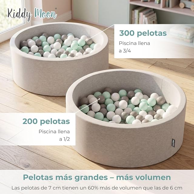Foto 4 de 7 de KiddyMoon 90X30cm/300 Bolas ∅ 7Cm Piscina De Bolas para Ninos Hecha En La UE