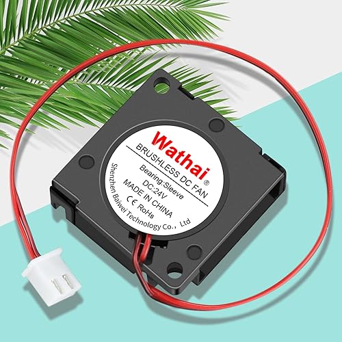 Miniatura 5 de 2 paquetes Wathai de 1.181x1.181x0.394 in sin escobillas Turbo Soplador Ventilador de Enfriamiento 1.181 in 12V