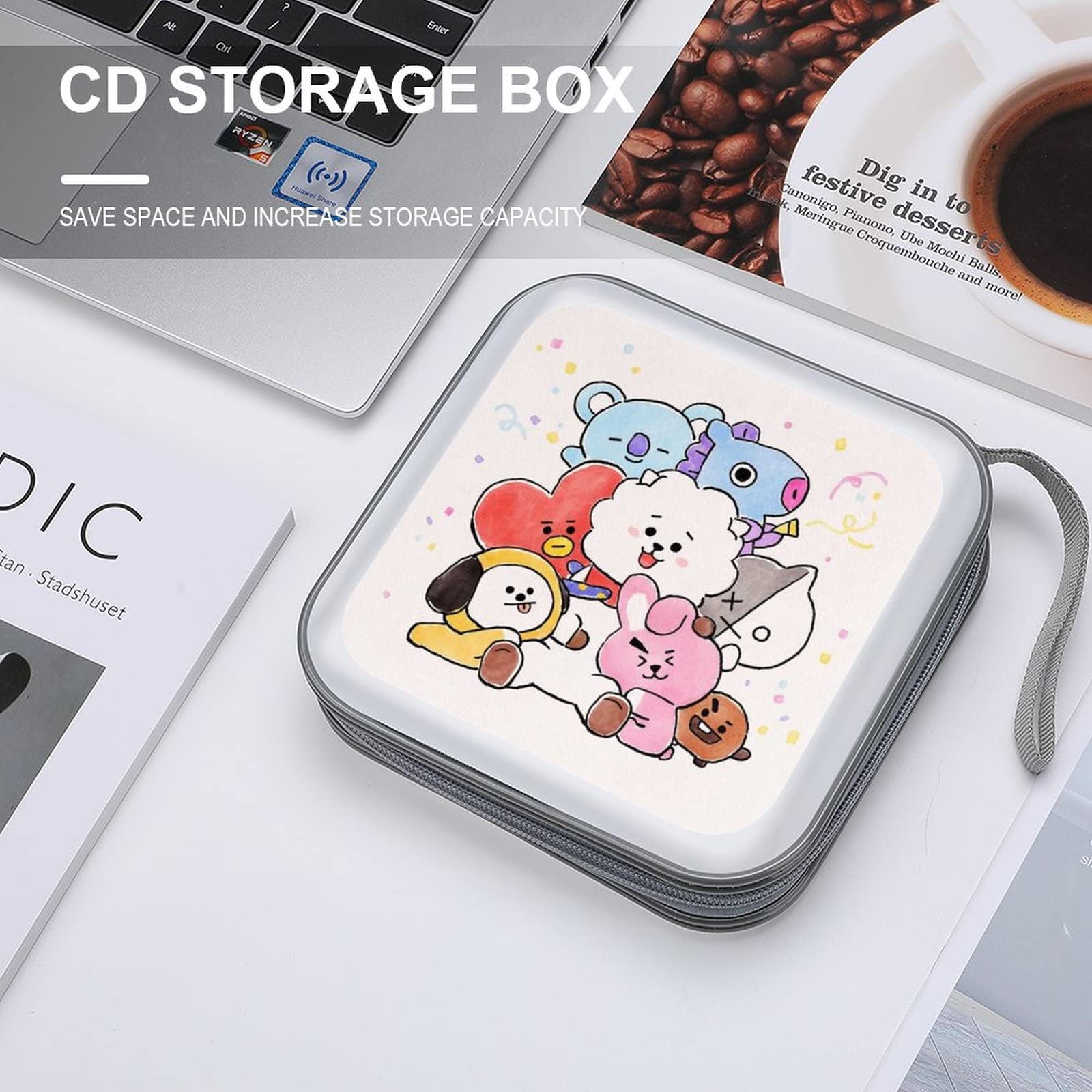 Amazon | Bt21 CDケース プラケース スリム BD DVDケース 大容量 40枚