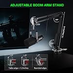 FDUCE SL40+ Microphone dynamique Podcast,USB/XLR Kit de micro pour podcasting, gaming & streaming, Boom Arm Stand Dynamic Mic, sortie d'écouteur encastrée, bouton musé, bouton de gain