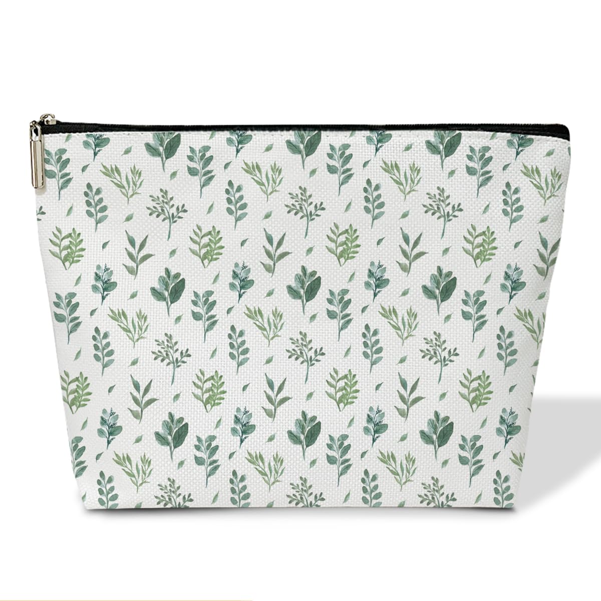 Summer Makeup Bag Small Cosmetic Bag Aesthetic Makeup Bag Green Makeup Bag Small Makeup Pouch for Purse Toiletry Bags for Women Travel Skincare Bag