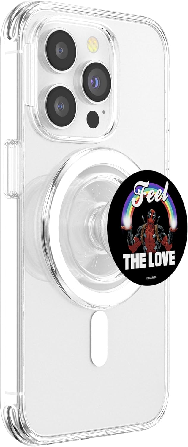 Marvel Deadpool Feel the LOVE Full Rainbow PopSockets PopGrip for MagSafe