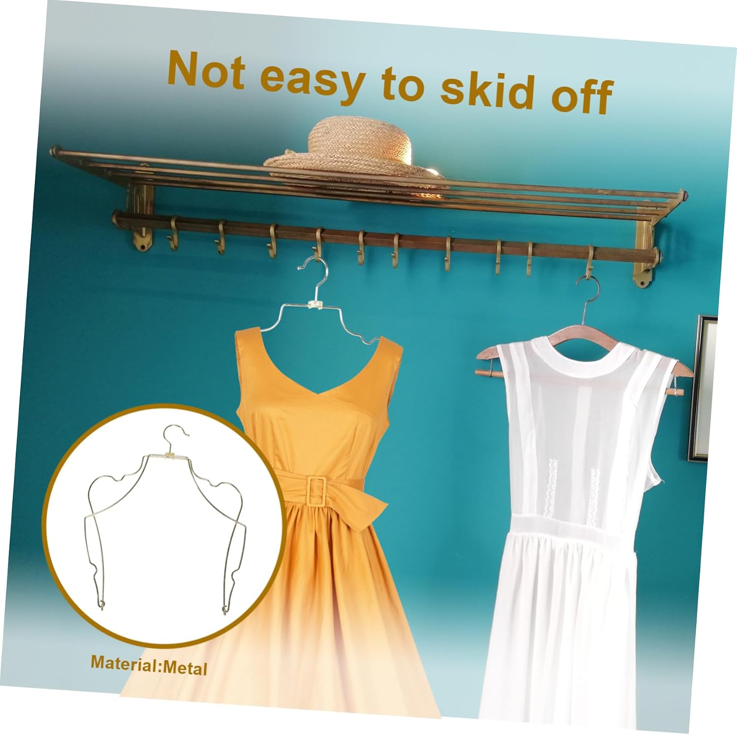 Zerodeko Body Shape Metal Wire Swimwear Hanger for Displaying Bikinis and Saving Design for Closet Organization