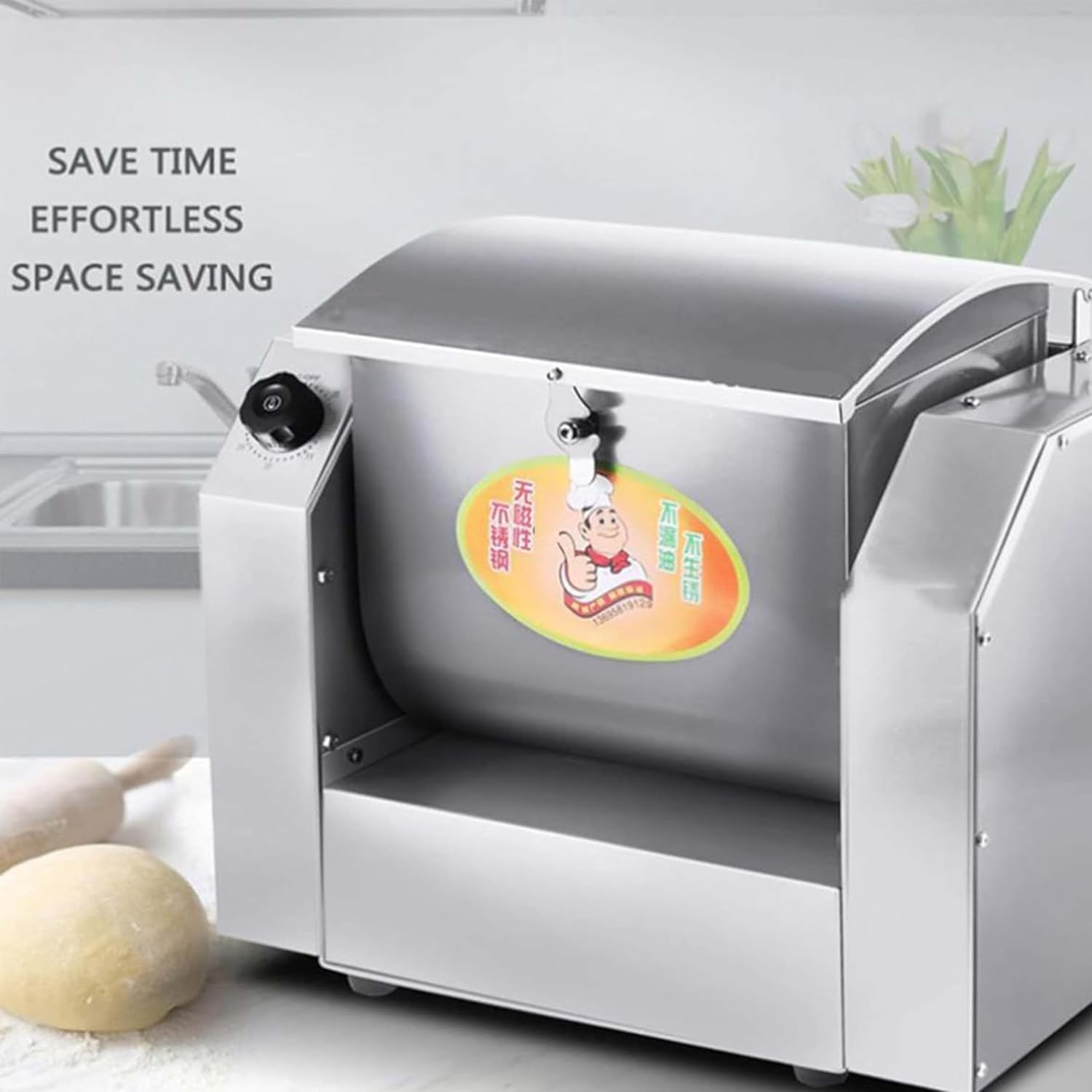 Heavy Duty Desktop Mixer, Electric Dough Blender, Dough Kneading Machine with 50QT Kneading Capacity (5kg)