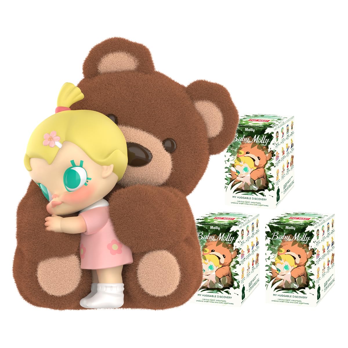 POP MART Baby Molly My Huggable Discovery シリーズ【1ピース】ポップマート ガチャガチャ ブラインド ボックス フィギュア プラモデル プレミアム おもちゃ PVC ソフビ オリジナル キャラクター 誕生日 プレゼントト