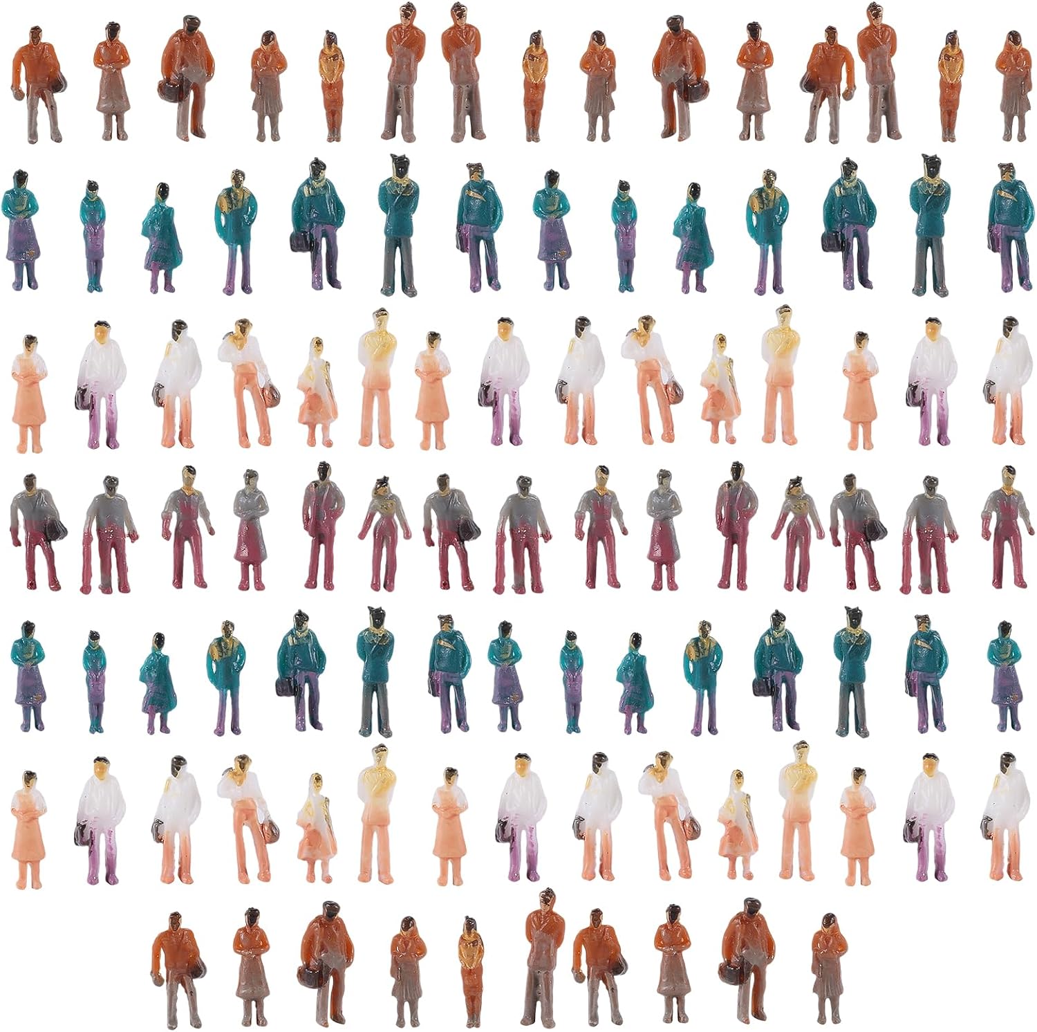 Pack of 20 1:25 Scale Colorful Miniature People Figurines for Model Train Layout Accessories,Building Model Materials, Micro Scene Photography Decoration,Mini Landscape Decoration