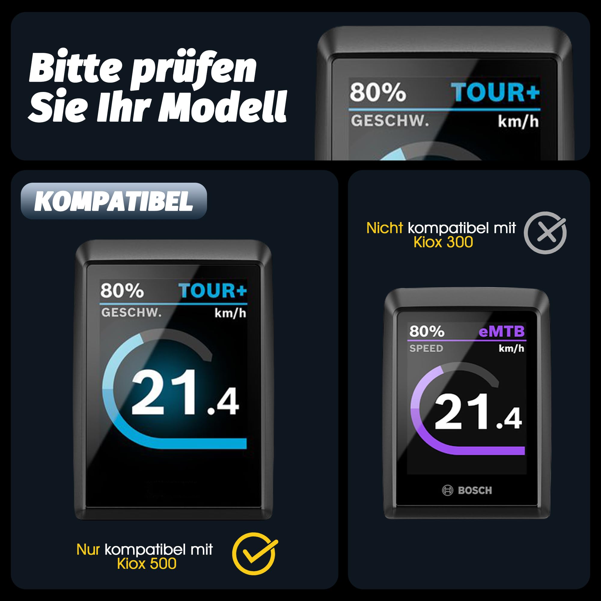 NEWZEROL Torba kompatybilna z Bosch Kiox 500 z osłoną ochronną, wodoszczelne etui do Kiox 500, odporne na zarysowania, uderzenia – akcesoria do roweru elektrycznego, etui z 2 kółkami na klucze