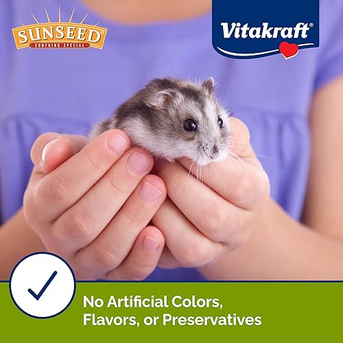Miniatura 6 de Vitakraft Sunseed Vita Prima - Alimento para hámster enano, bolsa de 2 libras con frutas, verduras, granos y semillas que proporcionan nutrición