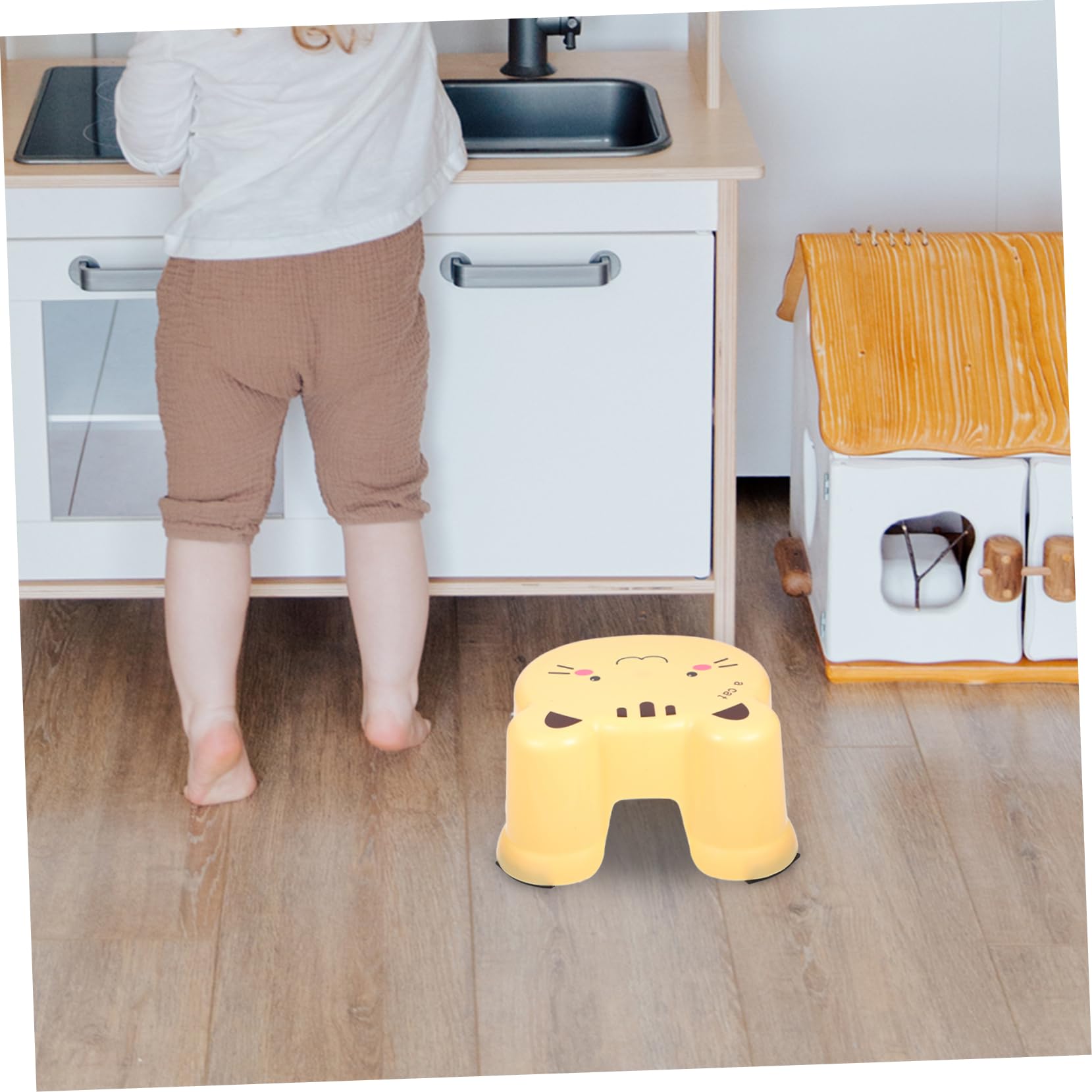 Ciieeo 3 Piezas Taburete de baño Antideslizante Banquito de plástico para niños Banqueta de plástico para el baño taburetes pequeños Taburete de Lactancia taburetes para niños heces