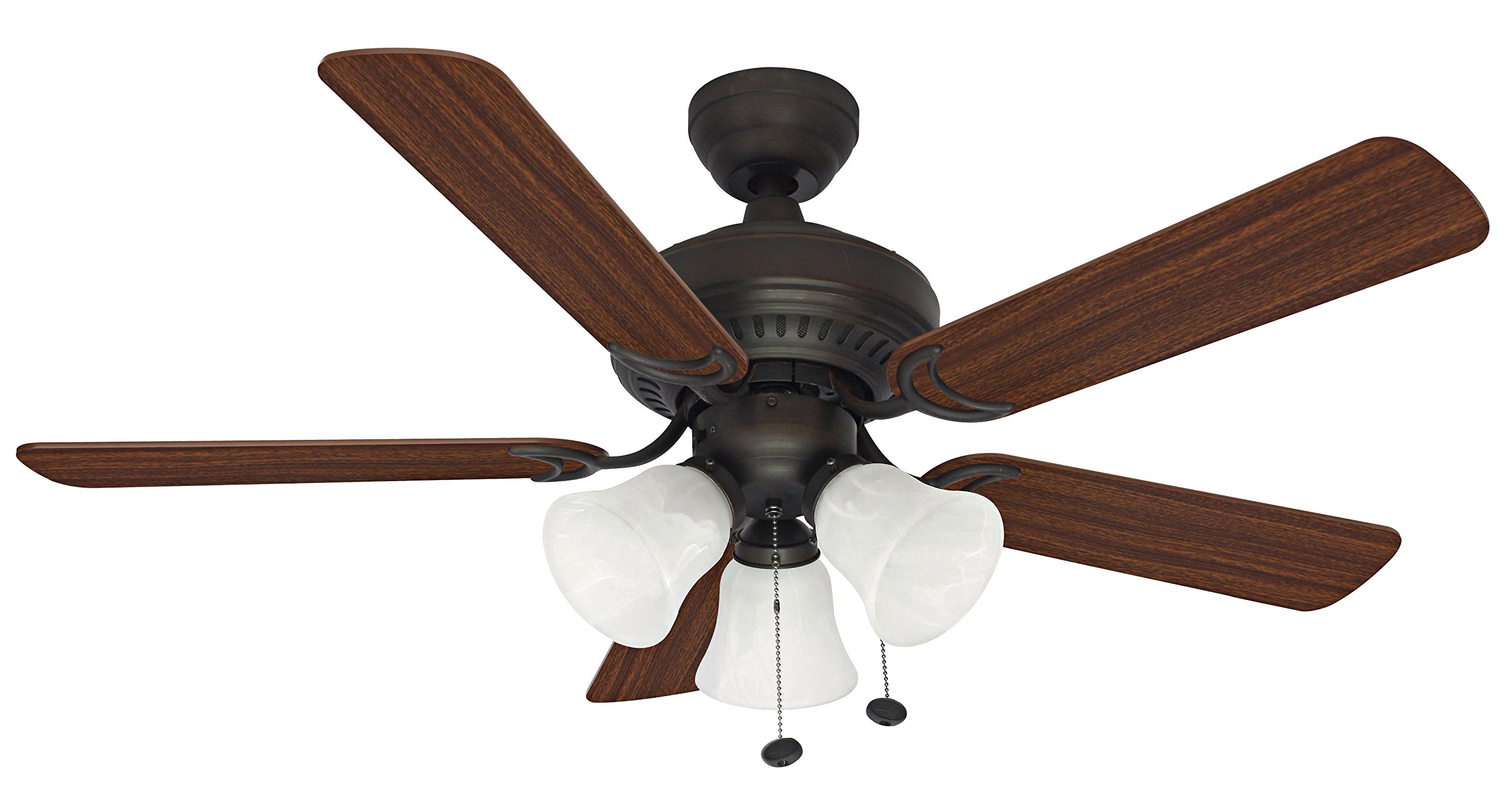Buy Litex EBLR44ABZ5C Balmoral Collection 44Inch Ceiling Fan with Five Reversible Mahogany