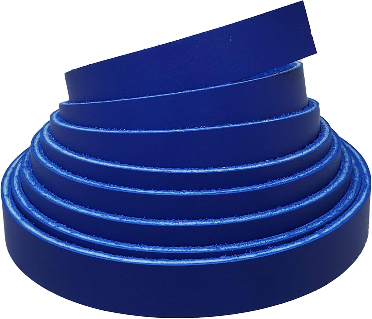 5/8 Inch Leather Strips - Bright Colors 6-7 oz (2.4-2.8 mm) Latigo Leather Strips Great for Belts, Collars,Leather Craft - Made in USA by Pitka Leather (Royal Blue, 5/8" x 72")