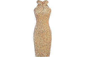 Gold Sequin Dress for Women