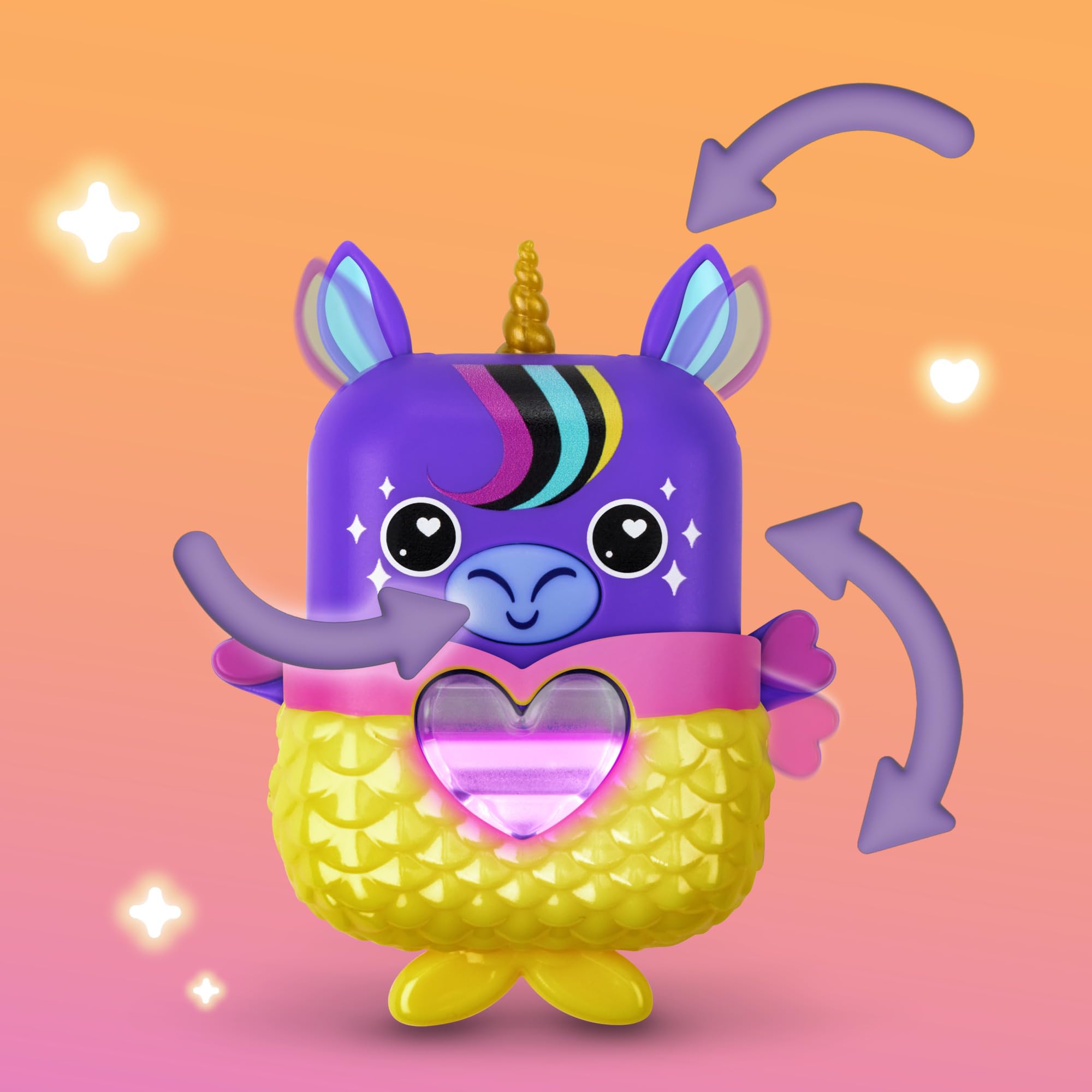 Hasbro Nano-Mals Stardream the Unicorn Electronic Fidget Pet, Purple, 8.37 inches - Image 3