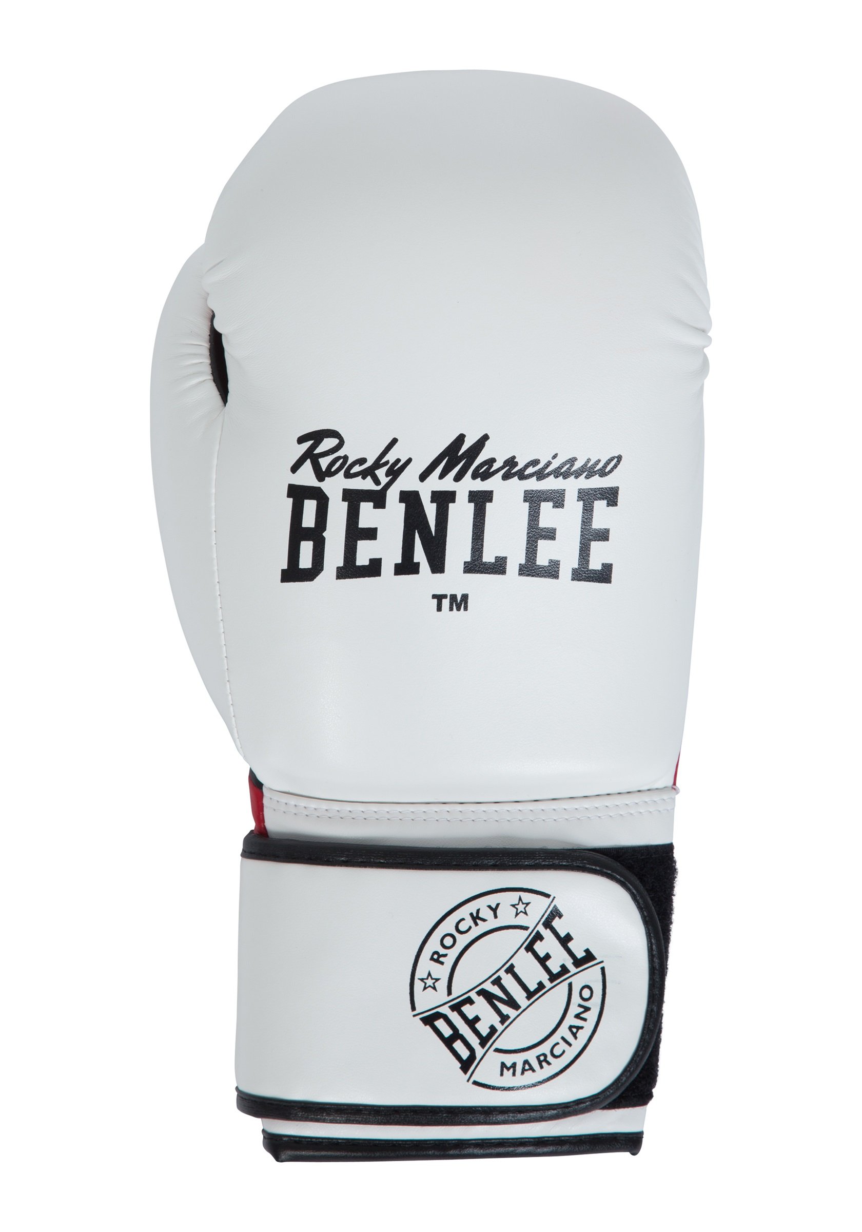 Ben Lee Rocky Marciano Carlos Boxing Gloves, Unisex, CARLOS, White/Black/Red, 12 oz