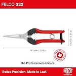 FELCO FELCO322 Model 322 Snips, Red