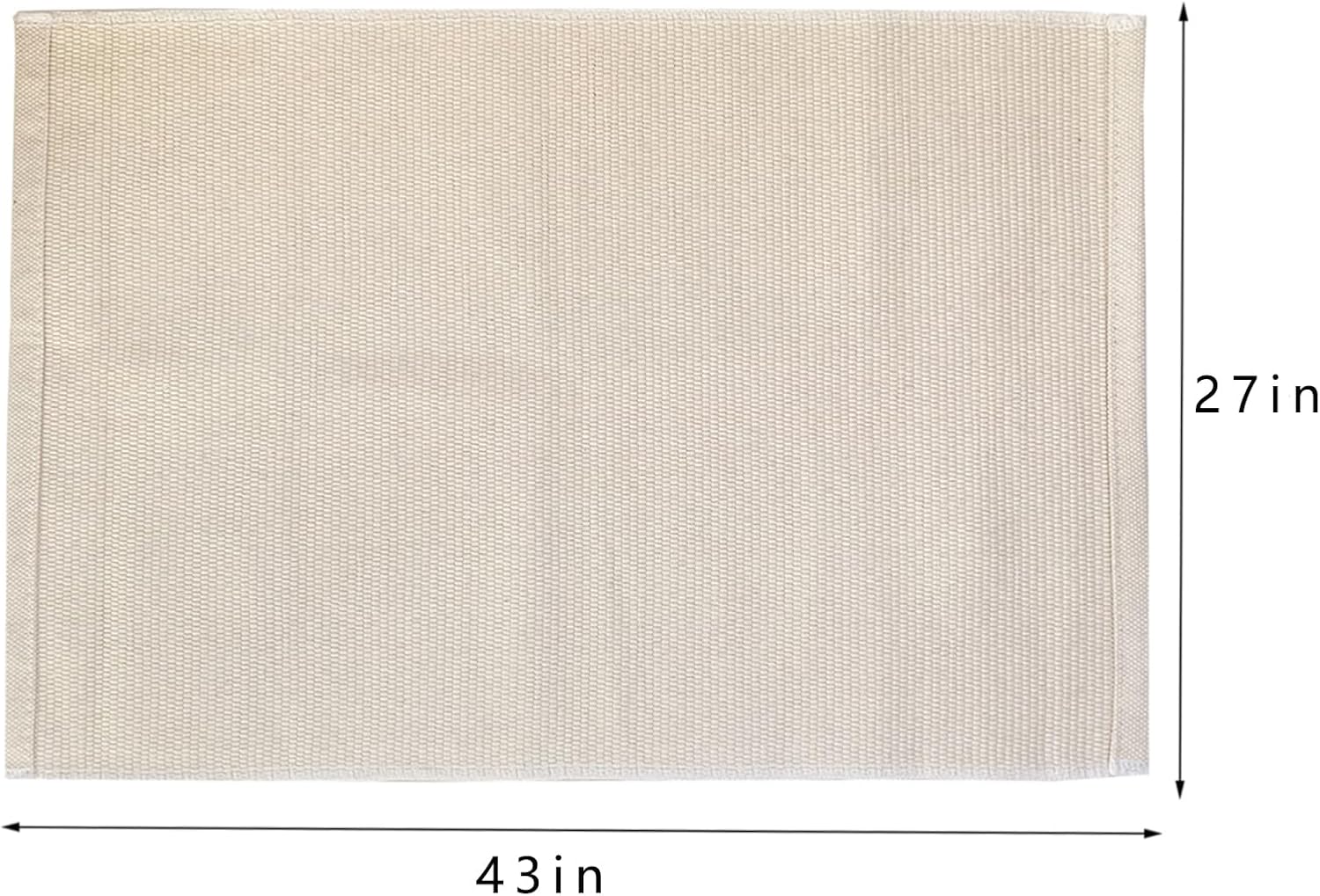 JE JOUE Montessori Materials Children Playing Mat Pure Cotton Working Rug for Toddlers (27"×43", Beige)