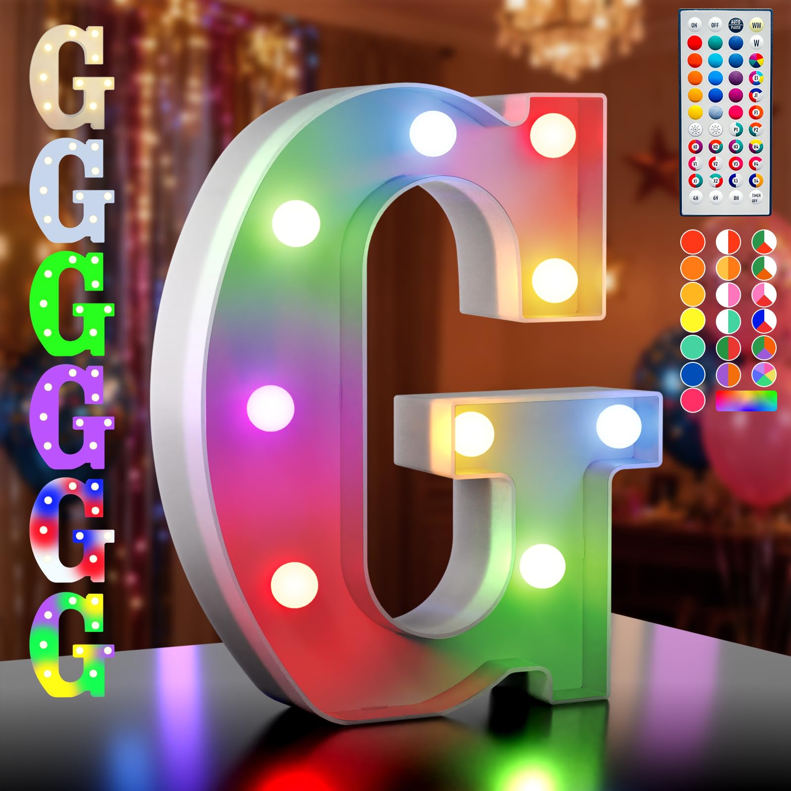 Ledido LED Light Up Marquee Numbers Sign - Cool & Warm Light up Numbers for 40th Birthday Decorations, LED Number Lights for Wedding Anniversary Grad Home Bedroom Table Wall Party Decor, Number 40 — view 104