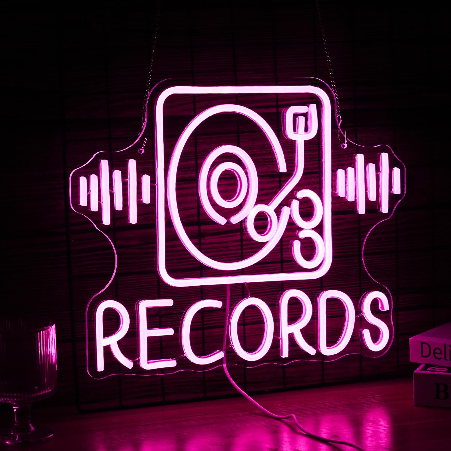 Amazon.co.jp: レコード ネオンサイン 壁装飾 ジュークボックス 音楽