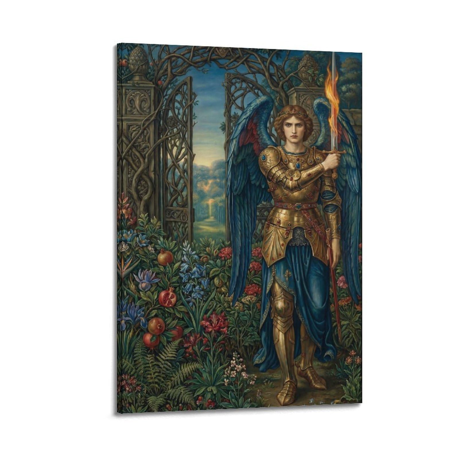 OKNGB Classical Bible Christian Poster St. Michael Archangel Protector Decorative Painting Canvas Art Picture 24x36inch(60x90cm)