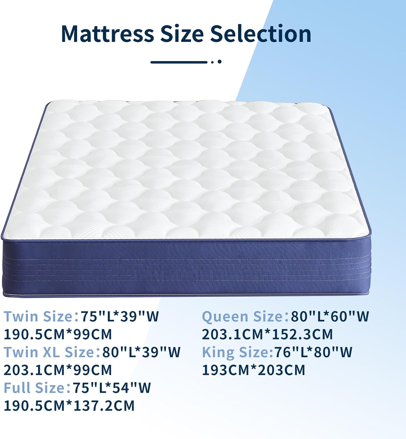 King Mattress, 10 Inch Hybrid Mattress in a Box,Memory Foam King Size Mattresses,Independent Spring for Motion Isolation and Pressure Relief, Medium Firm, CertiPUR-US Certified