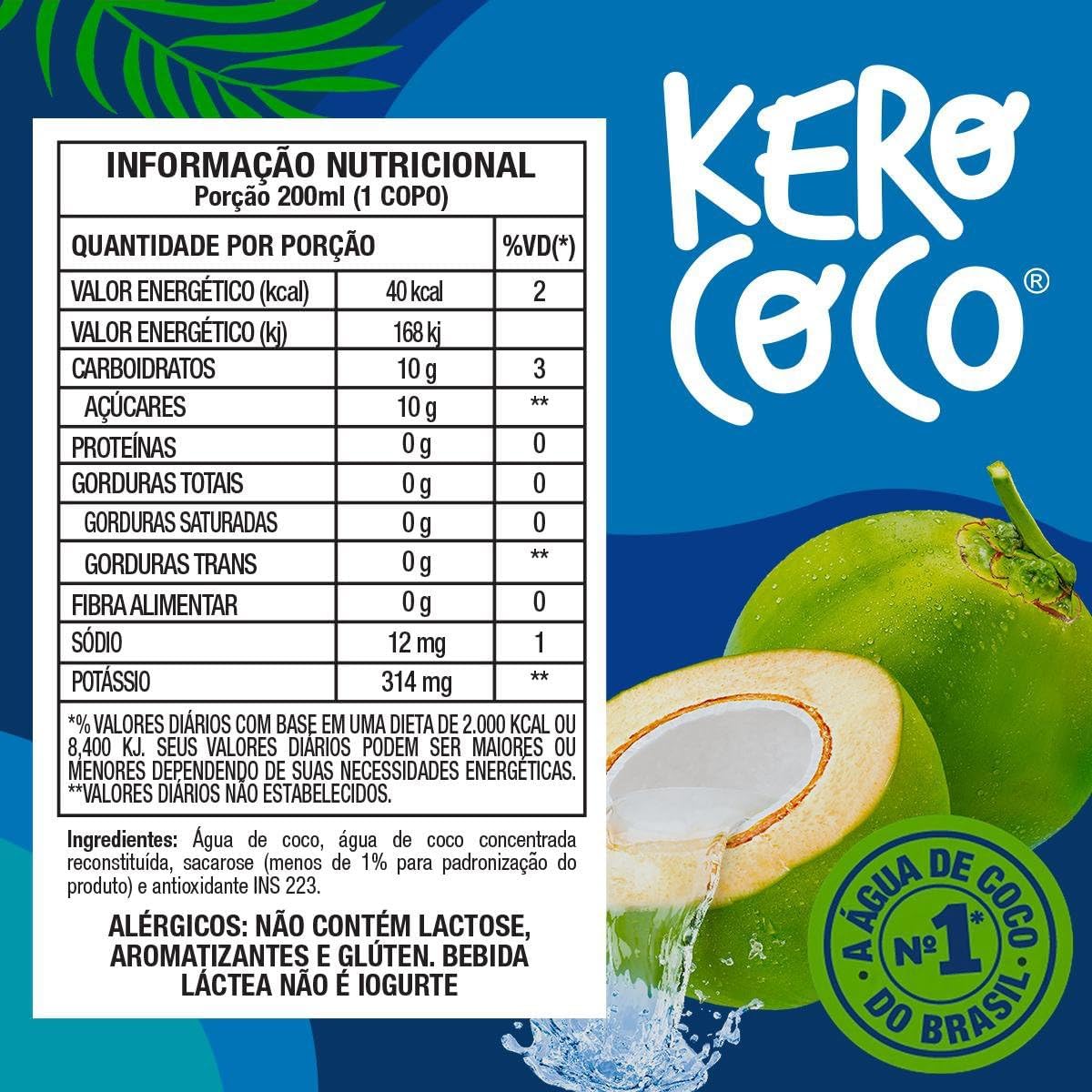 Água De Coco Esterilizada Kero Coco Caixa 1L