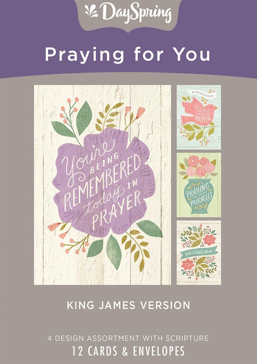 DaySpring - Praying for You - Remembering You - 12 Boxed Cards, KJV (81839),Multicolor