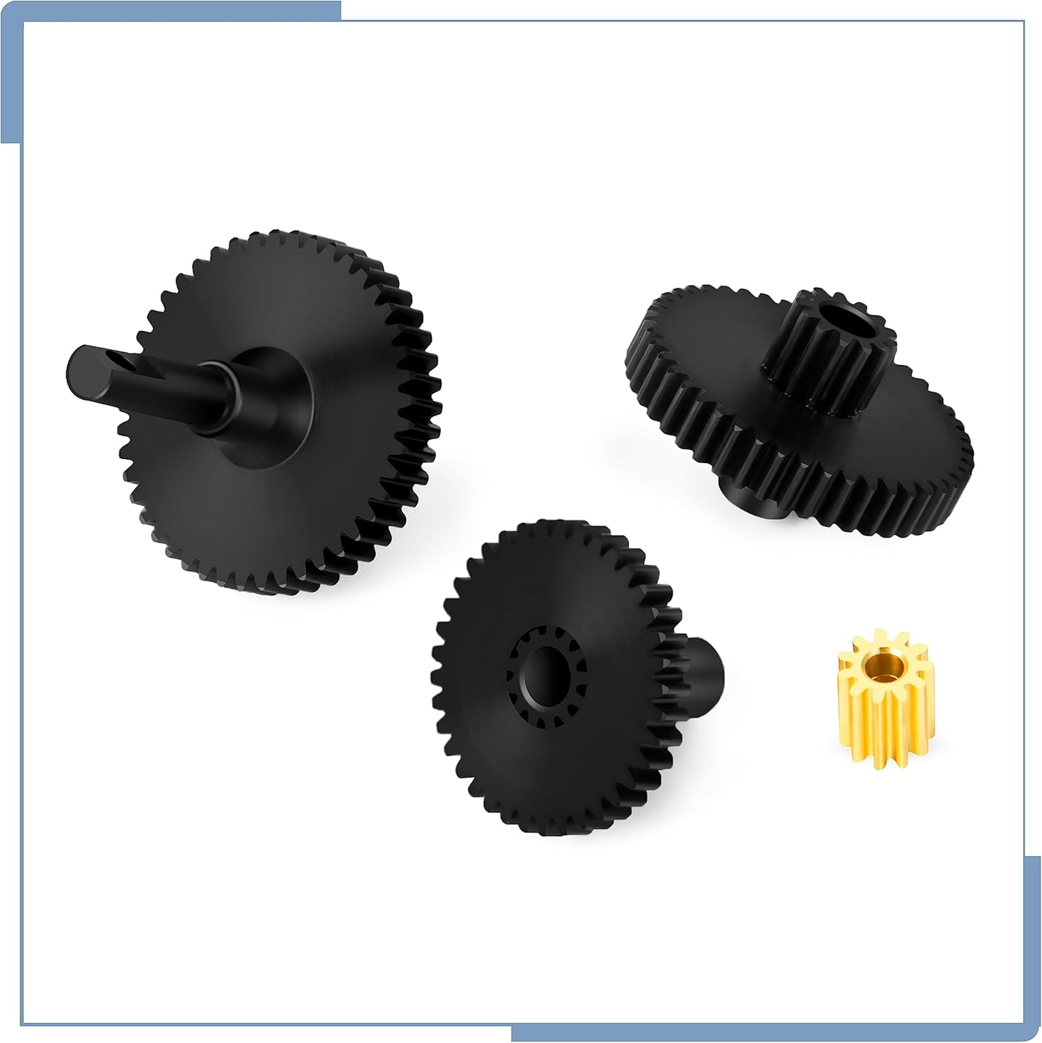 RC Steel Low Range Transmission Gears Brass Pinion 40.3:1 Ratio for TRX4M Upgrades 1/18 Scale RC Crawler Car