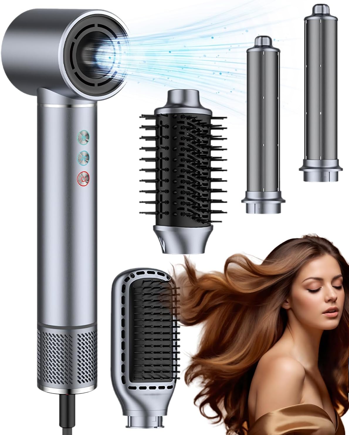 Volumen Secado En Cabello Corto En Cepillo Secador De Aire