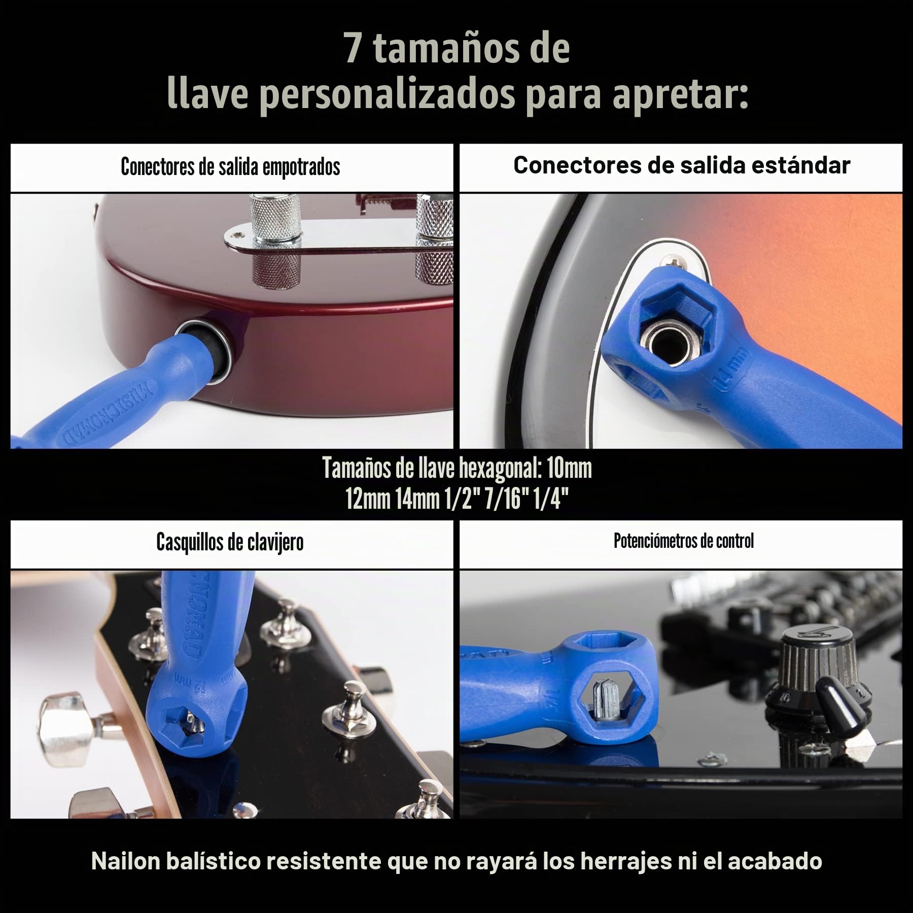 MusicNomad Juego de destornilladores y llaves Guitar Tech MN229 de 26 piezas