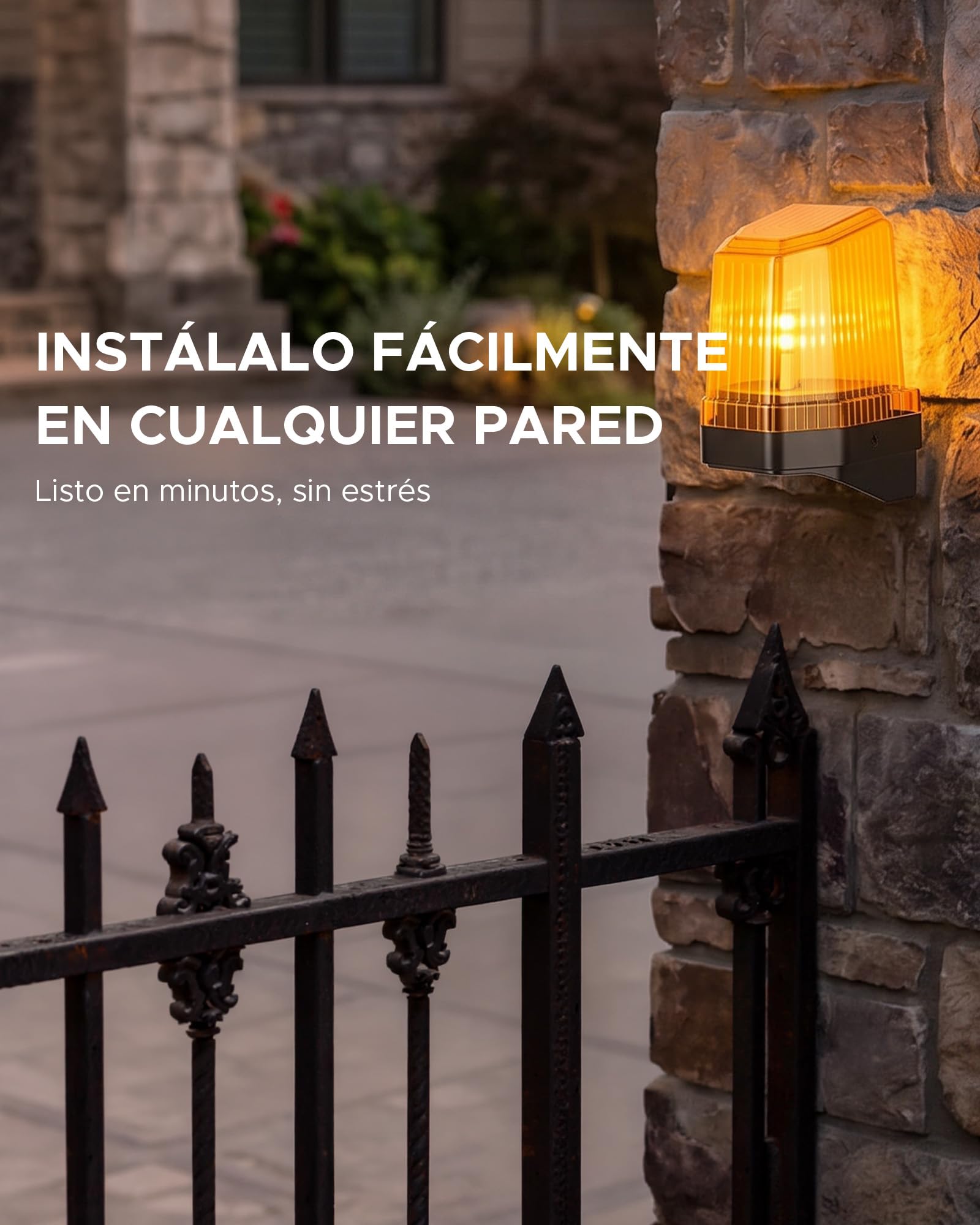 CO-Z Lámpara de Alarma Universal de Señal para Abrepuertas, Luz Estroboscópica LED de Seguridad 1 HZ, Luz de Advertencia para Motor Puerta de Corredera y Batiente