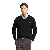 Polo Club Maglione Uomo Nero Collo V Manica Lunga - Maglioni 100% Cotone Logo Ricamato