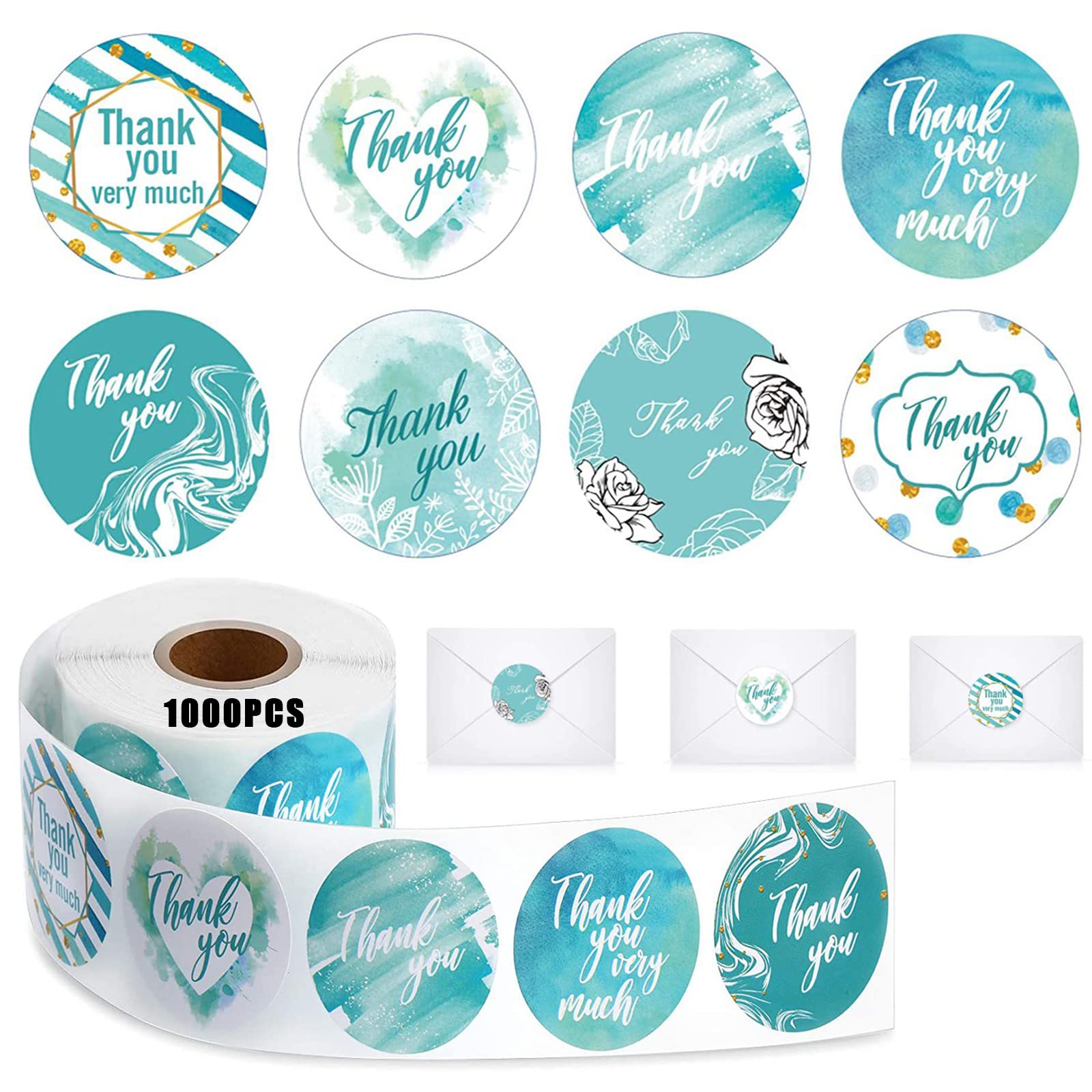 500 stuks bedankt stickers Thank You Label afdichting stickers ronde etiketten zelfklevende cadeaustickers zelfgemaakte stickers voor bakken geschenkzakjes bruiloft