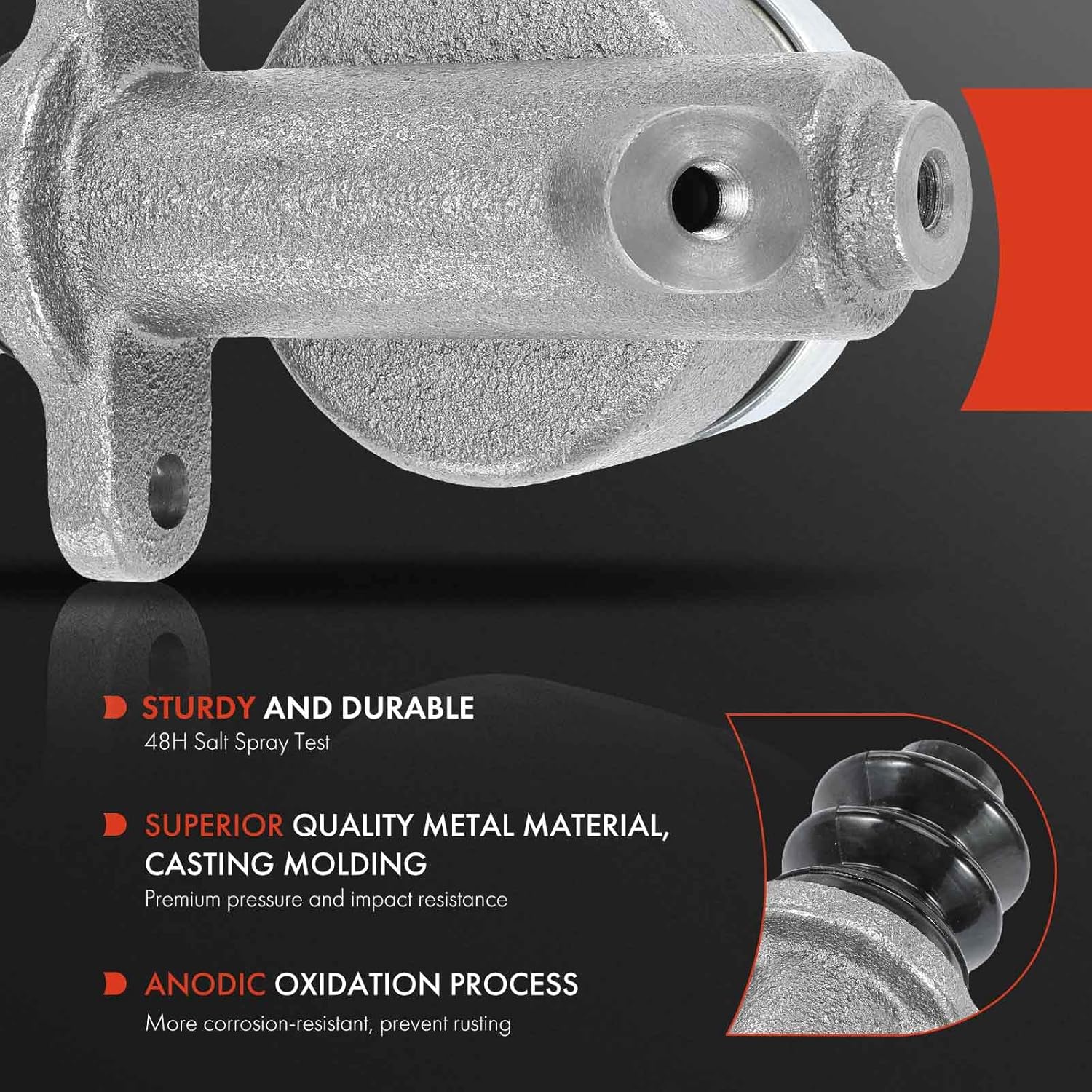 A-Premium Brake Master Cylinder with Reservoir and Cap Compatible with International Harvester and Lincoln Vehicles - Scout 1961-1966, Continental 1961-1964 - Replace# 871322R91, C1VY-2140-B