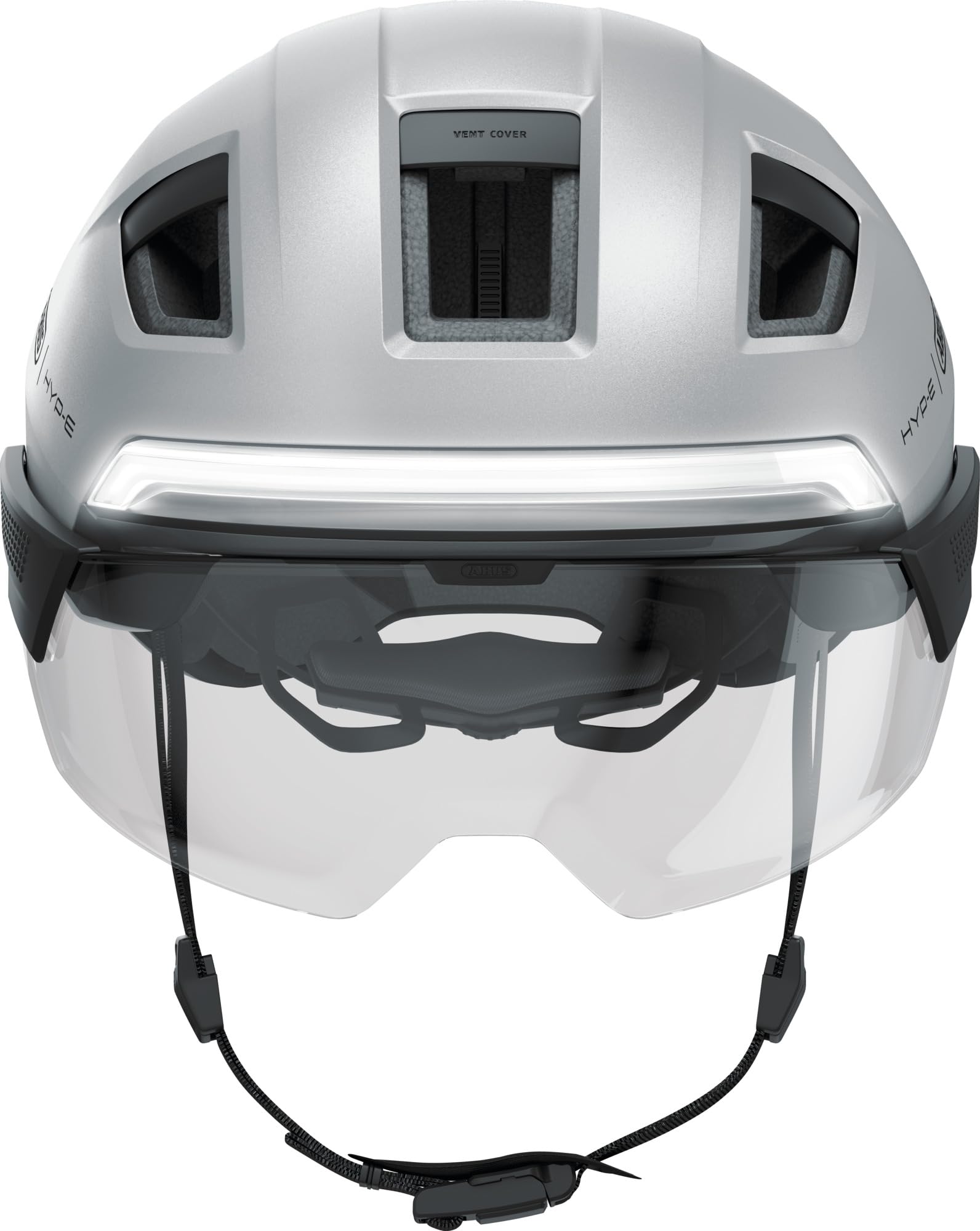 Casque de vélo ABUS HYP-E B.Lace avec feu avant, arrière, clignotant et stop sans fil, visière et cache-oreilles pour vélo électrique et S-Pedelec