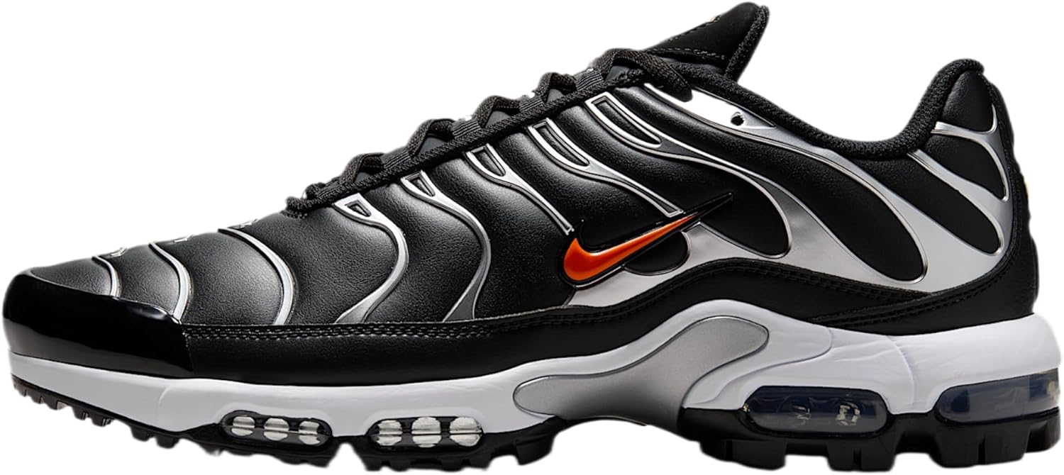 Nike Air Max Plus G Golf Shoes (Black/Metallic Silver/Total Orange) Size 11