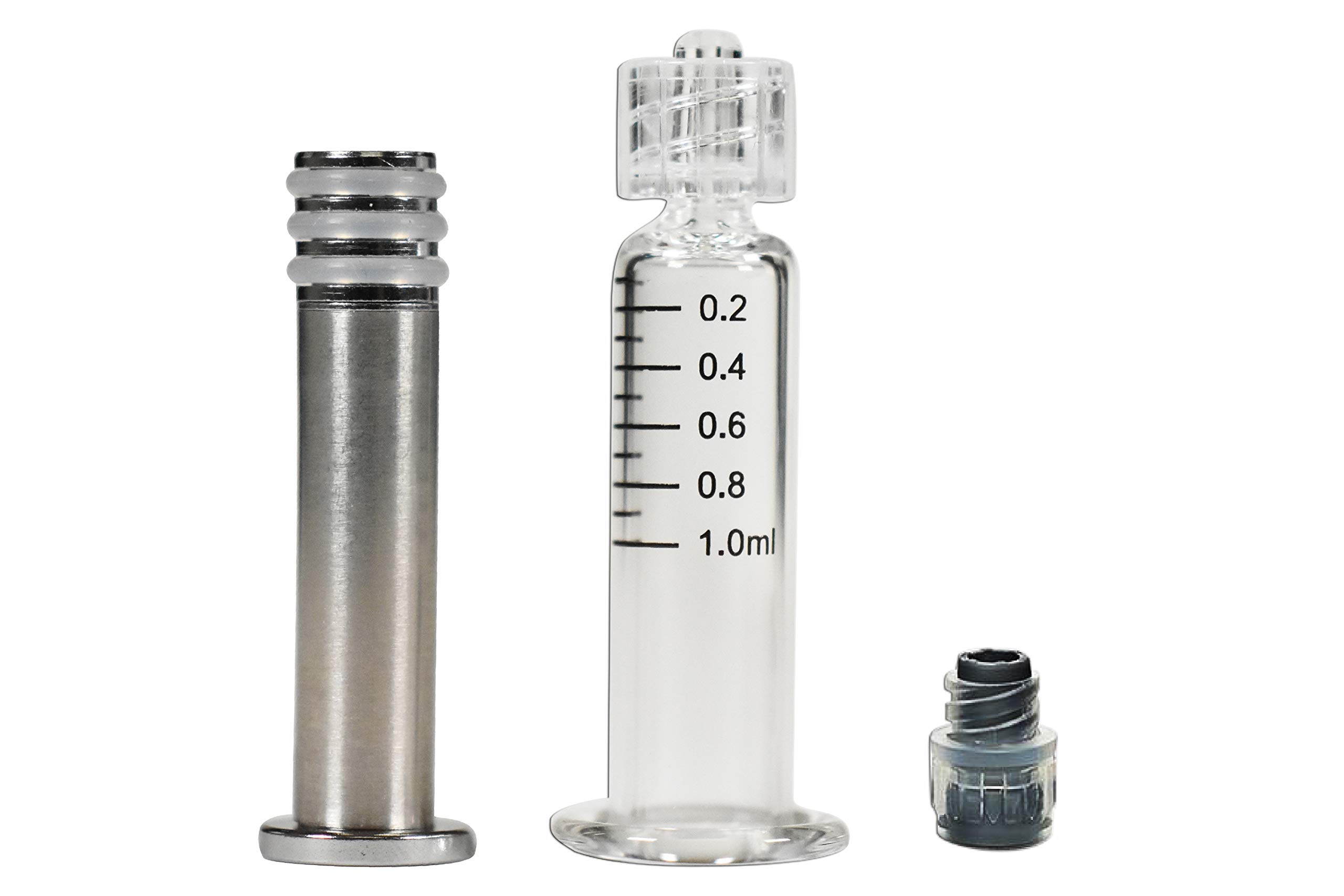1ml Luer Lock Syringe Borosilicate Pyrex Glass (with Measurement Markings) - 100 pcs Non- Medical wi