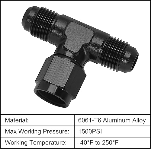 Miniatura 3 de EVIL ENERGY Adaptador de montaje en T macho 6AN con AN6 hembra giratorio en el lado negro