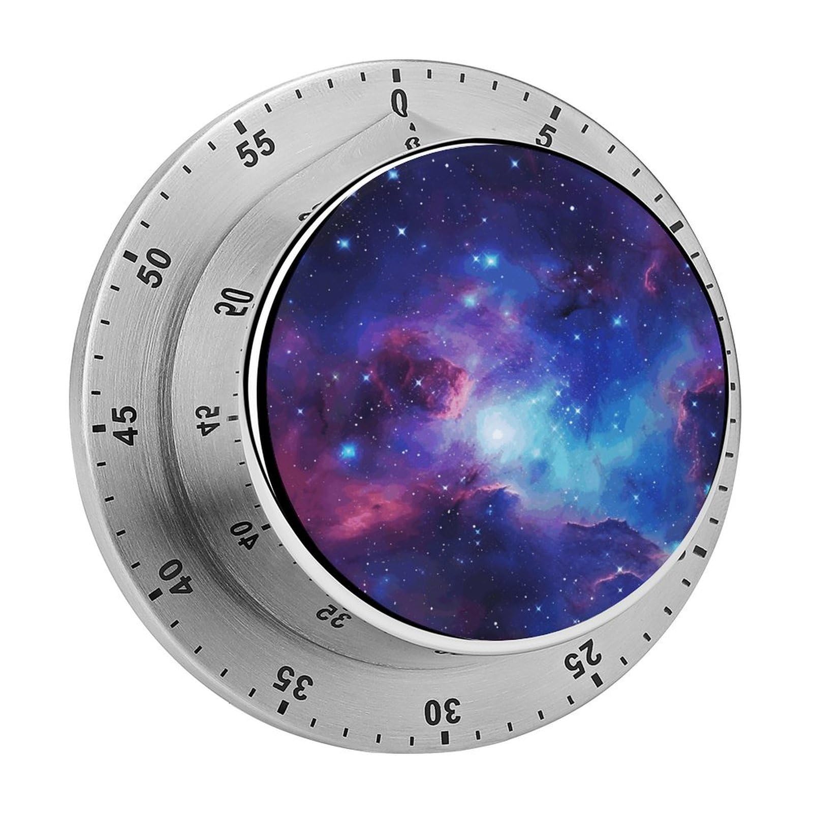 Galaxy Timers Adsorbable Stainless Steel Kitchen Timer Loud 60 Minute Visual Timer Portable Manual Countdown Timers Alarm Clock Time Management Tool for Home Work