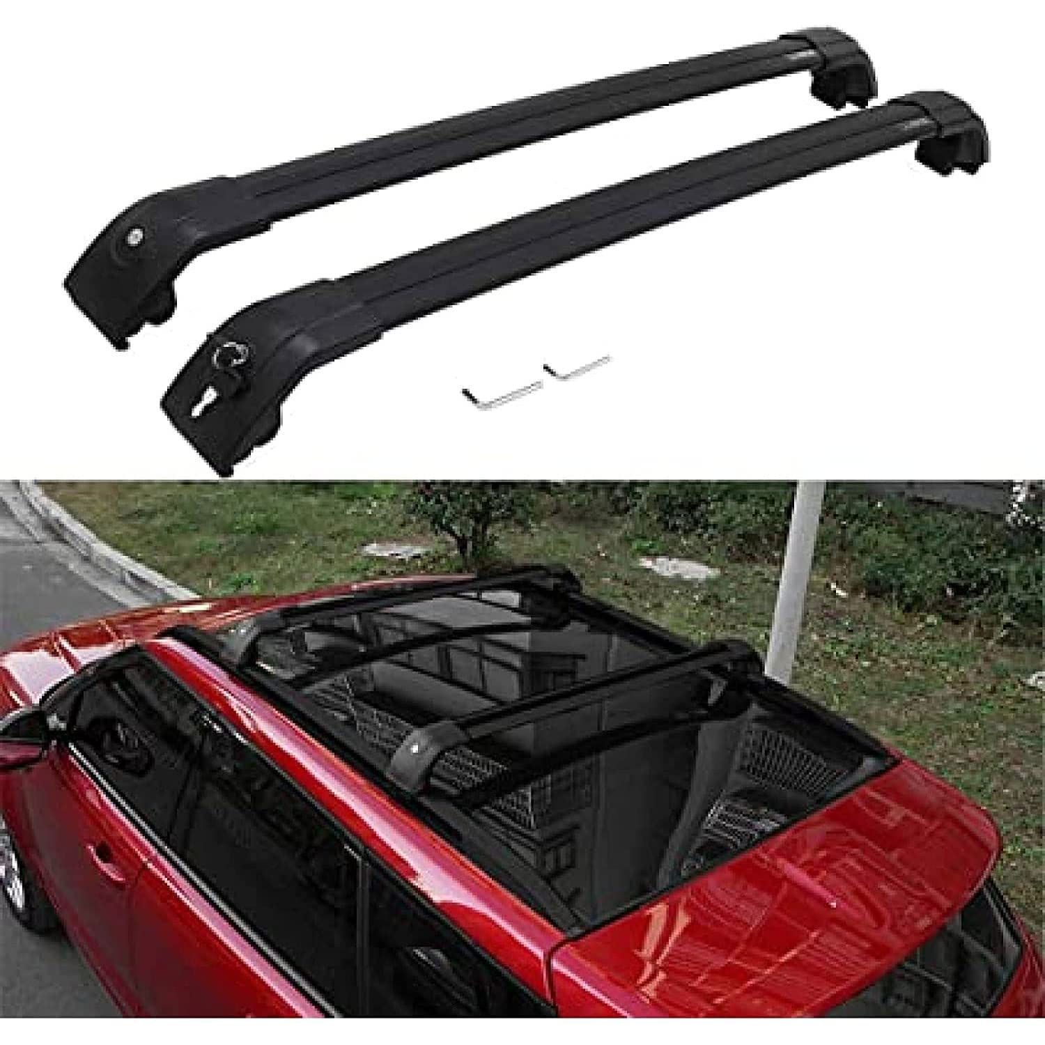 Buy Car Roof Rack Rail Cross Bars Aluminum Crossbar for Land Rover