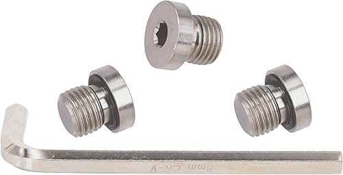 Miniatura 7 de Tapón de drenaje de aceite de cabeza redonda hexagonal de acero inoxidable 304 estándar M8x1 con anillo de goma, ajuste universal para automóviles,