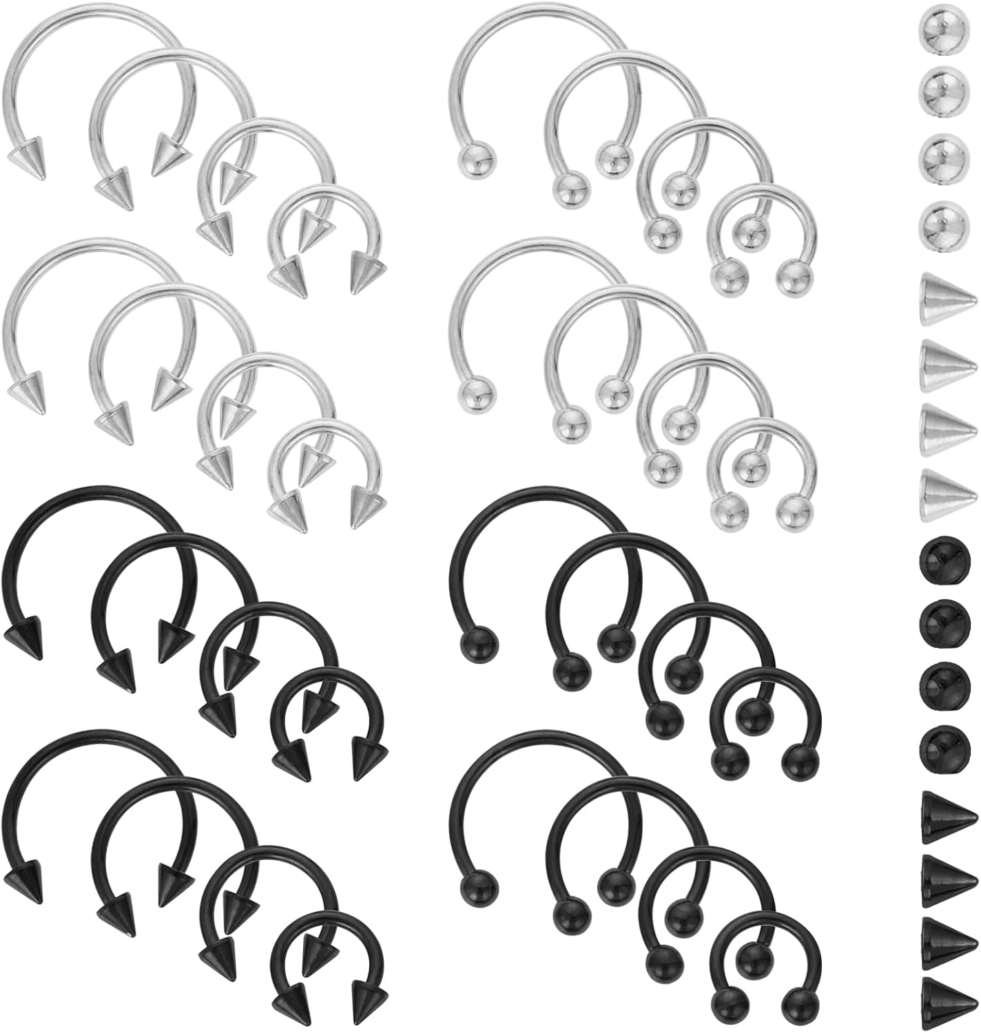 Yolev 6 Stück Fake Nose Ring Septu Piercing Nasenring Fake Yolev 6 Stück Fake Nose Ring Septu Piercing Nasenring Fake