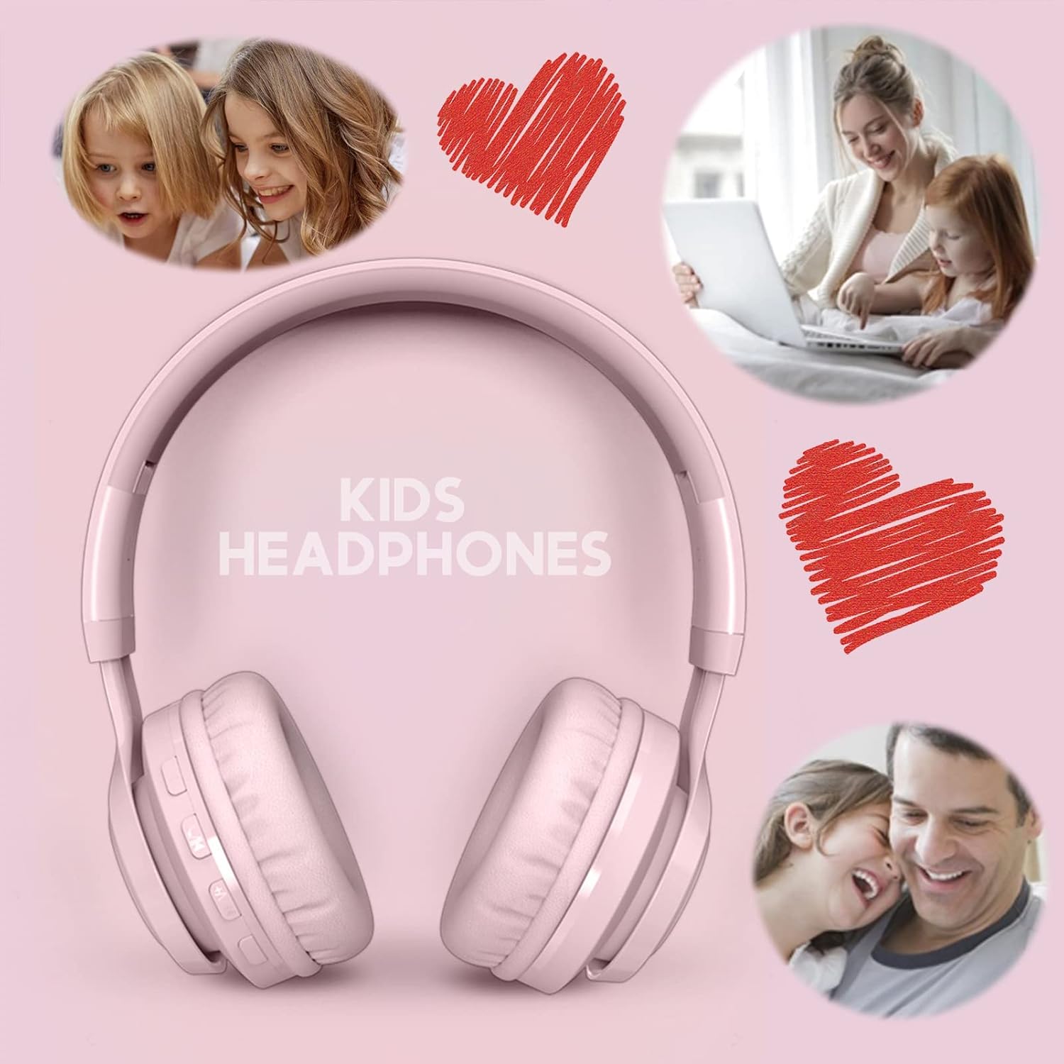 Kids Headphones Kids Bluetooth Headphones Wireless Wired Headphones Noise canceling Headphones for Kids for School Noise Cancelling Headphones for Kids
