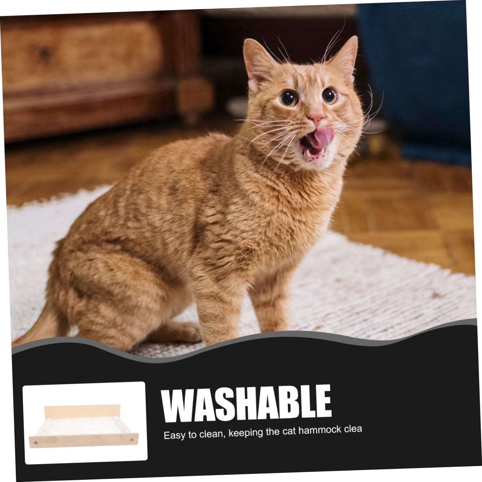Toyvian Hamac pour Chat avec Étagère Murale Et Perchoir pour Dormir Et Jouer Mobilier Intérieur pour Chat