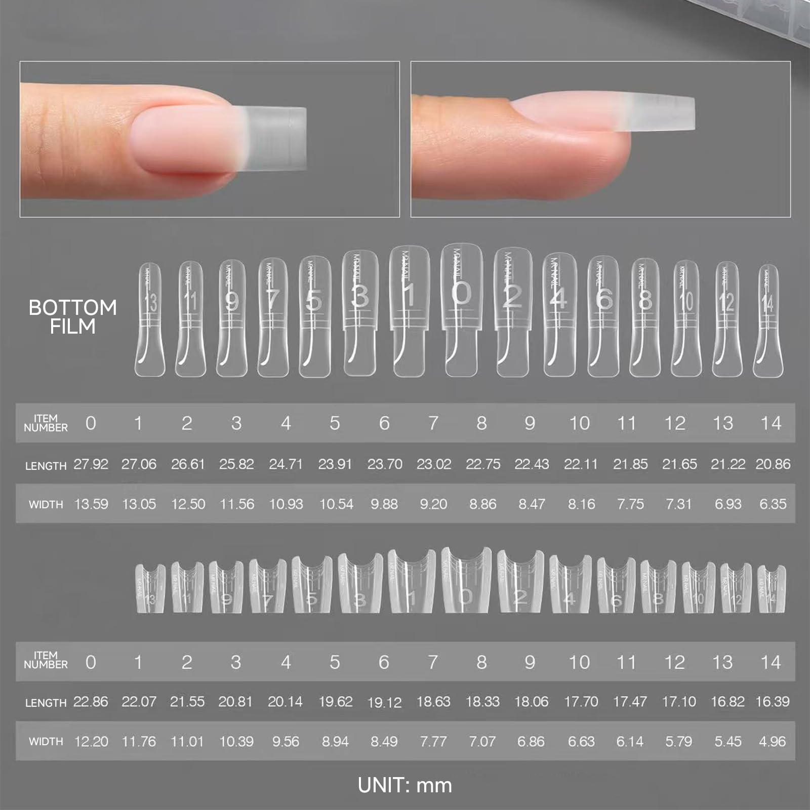 Set di 240 forme per unghie a doppio sistema, 120 fustelle superiori e 120 fustelle inferiori con 1 pennello per unghie, punte finte per extension per unghie finte a stiletto, per gel in