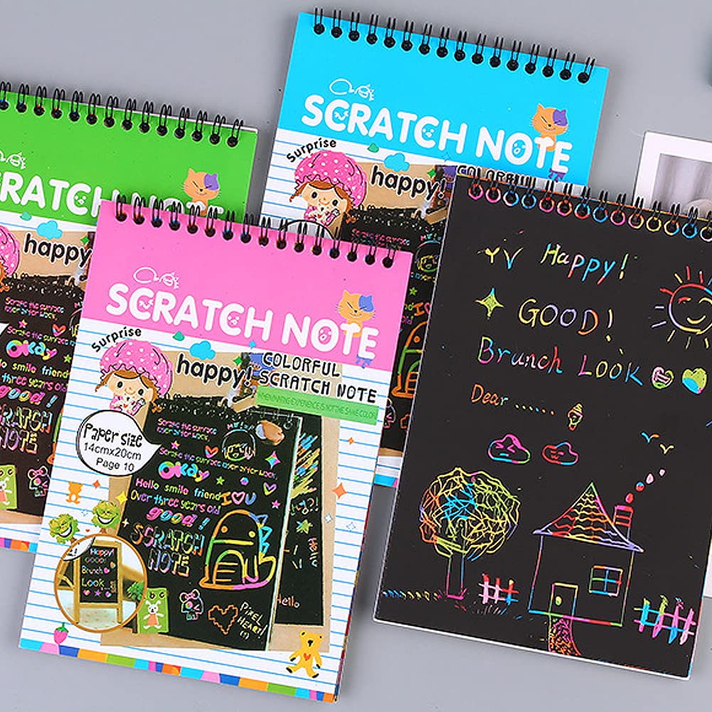 スクラッチアートノートパッド 4冊セット スケッチ落書きアート お絵描き Amazon.co.jp: 4冊セット スクラッチアート スクラッチノート お
