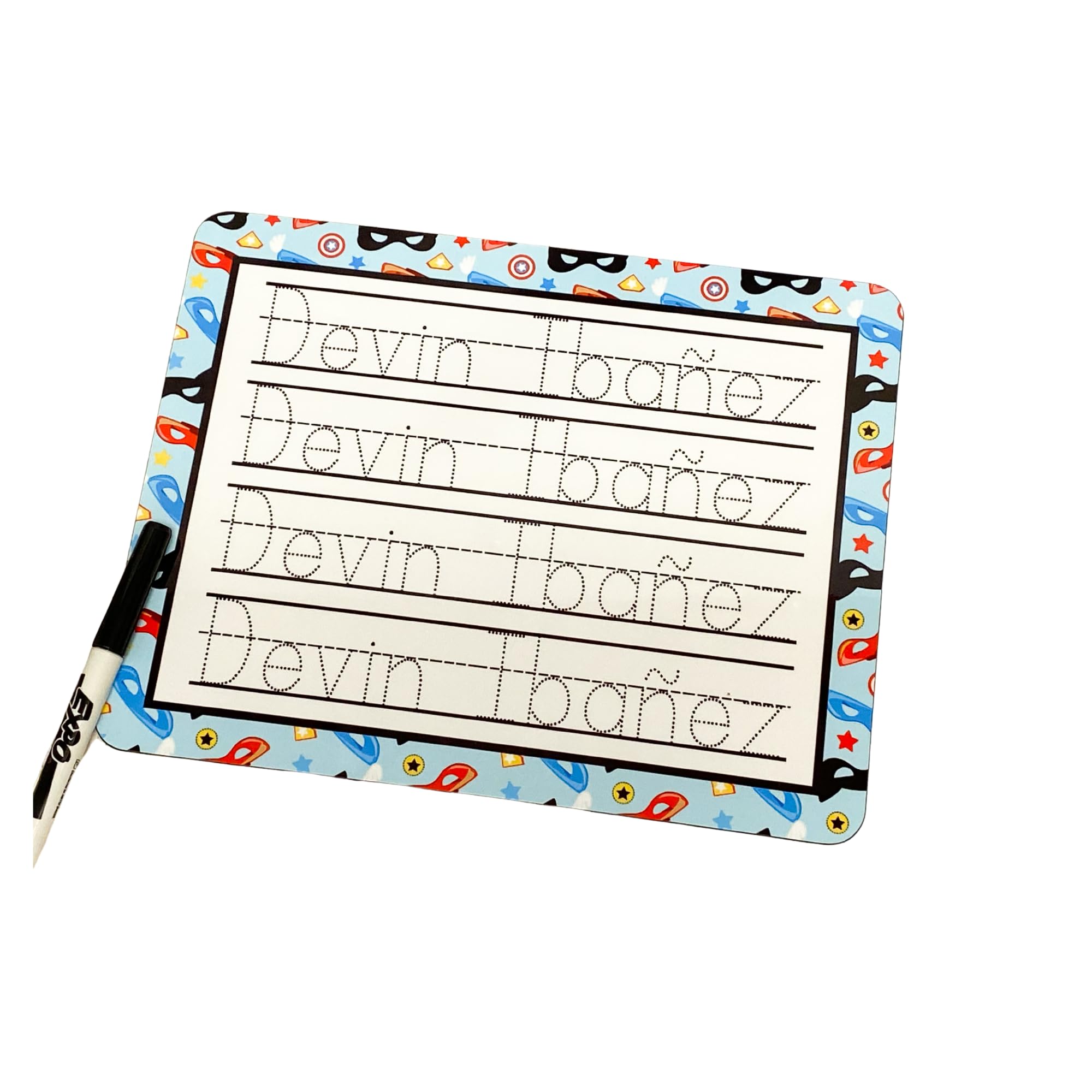 Personalized Dry Erase Board for Kids, Trace Name Learning Tool, Perfect for Christmas/Birthday/First Day of School Gifts, Ideal for Toddlers, Kindergartners, Home Schoolers