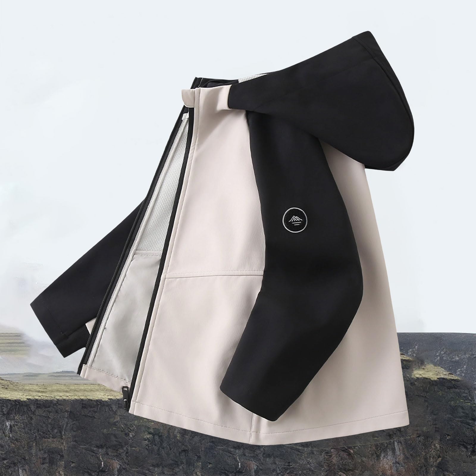 Giacca a vento per bambini Giacca a vento leggera antivento con cappuccio Cappotto per escursioni all'aperto Giacca casual oversize per bambini Scuola Outwear